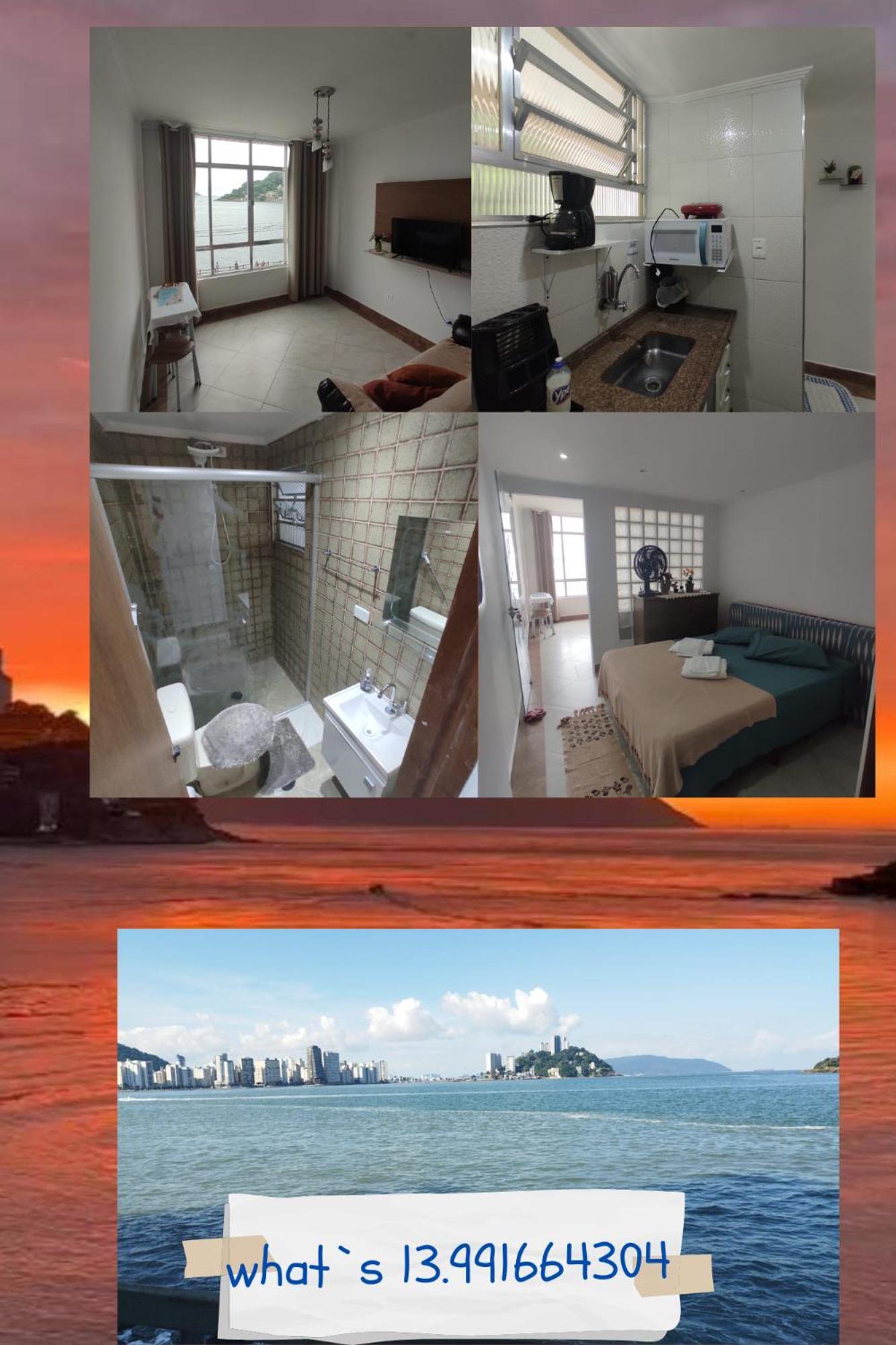 Apartamento Vista Ao Mar Daire São Vicente Dış mekan fotoğraf